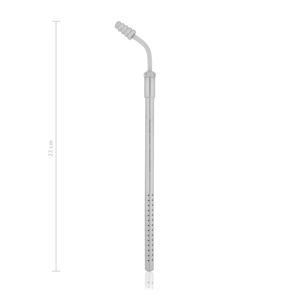 Poole suction tube 22 cm, 8 mm cvd. 04.140.08 
