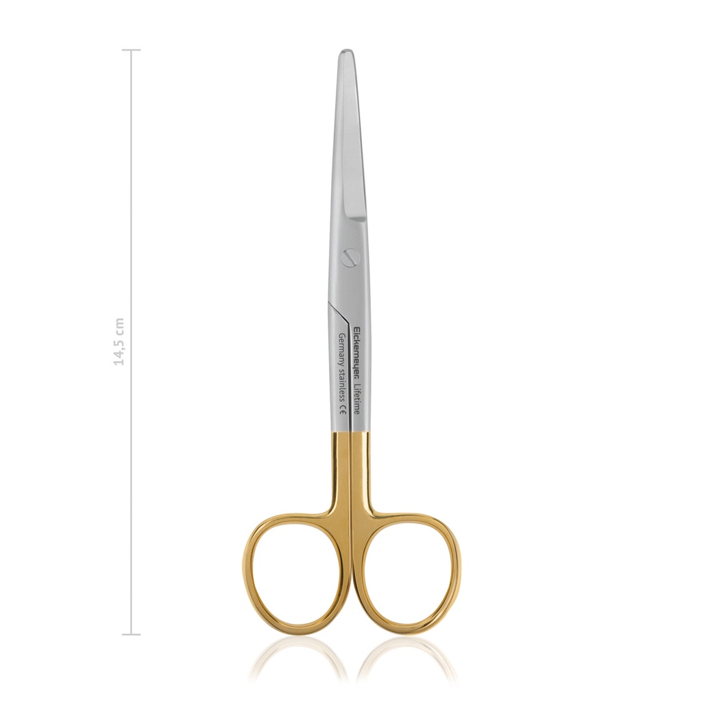 Schaar Mayo met TC gebogen 14,5 cm