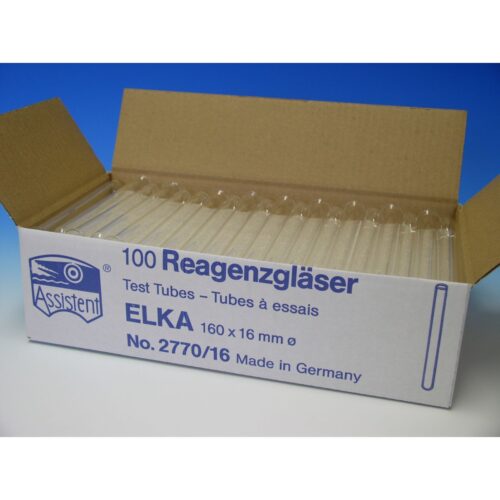 reageerbuizen, 16 mm x 16 cm, pak met 100 stuks 