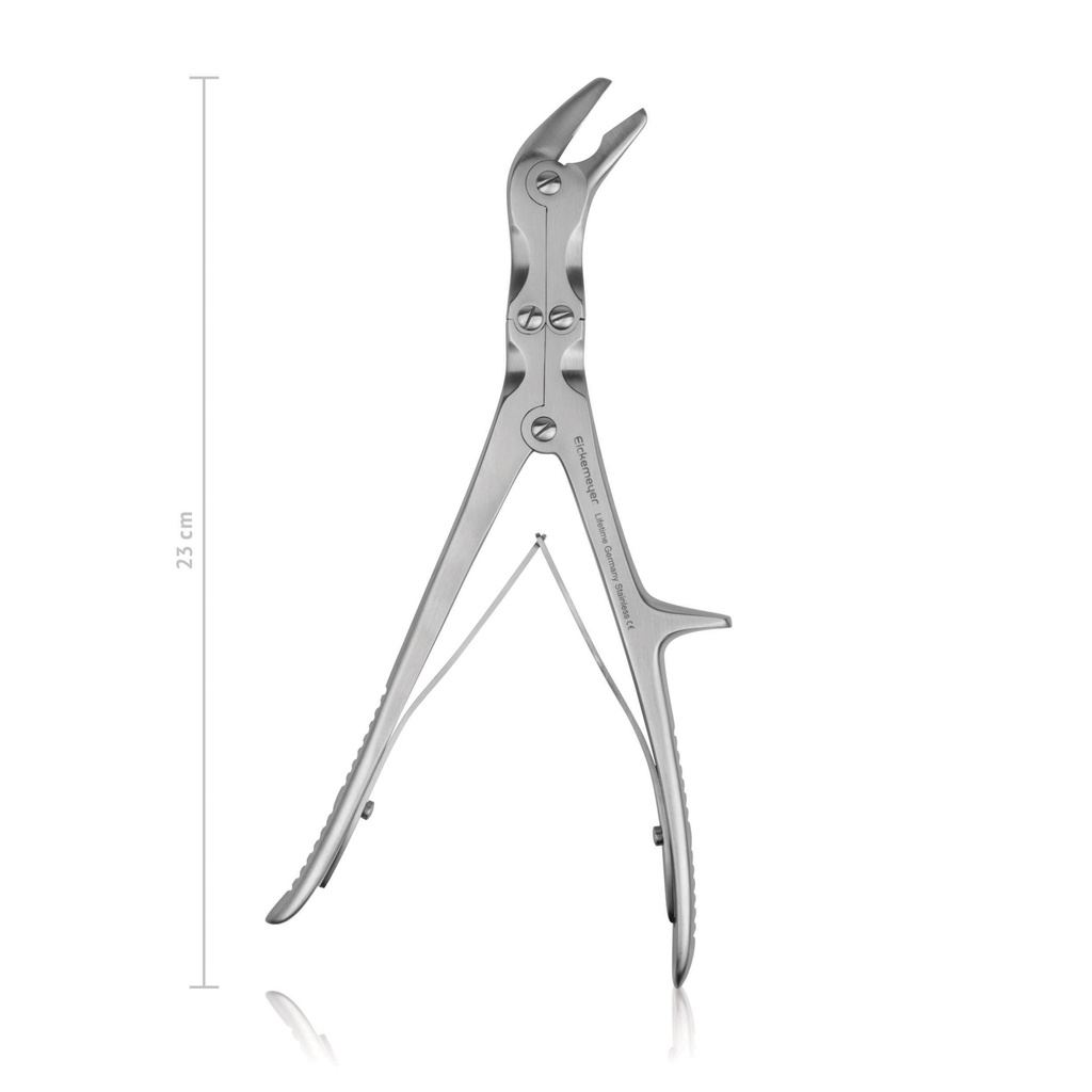 Hohlmeißelzange Echlin, 23 cm, seitlich abgewinkelt, übersetzt, 2 x 10 mm 