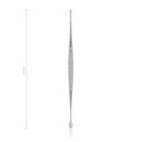 scherpe lepel Williger, 14 cm, dubbel  