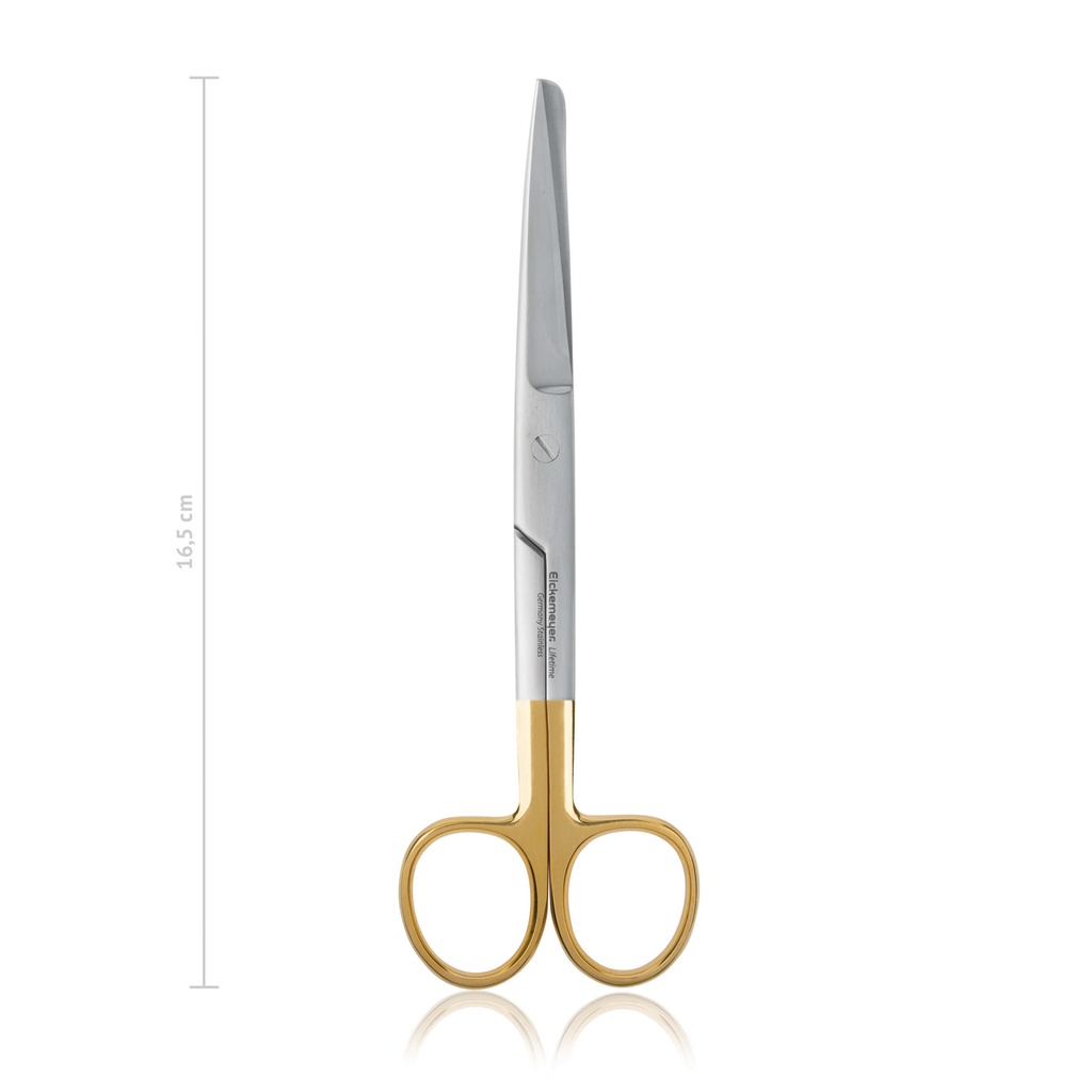 Schaar chirurgie gebogen TC, 16,5 cm, sp/st