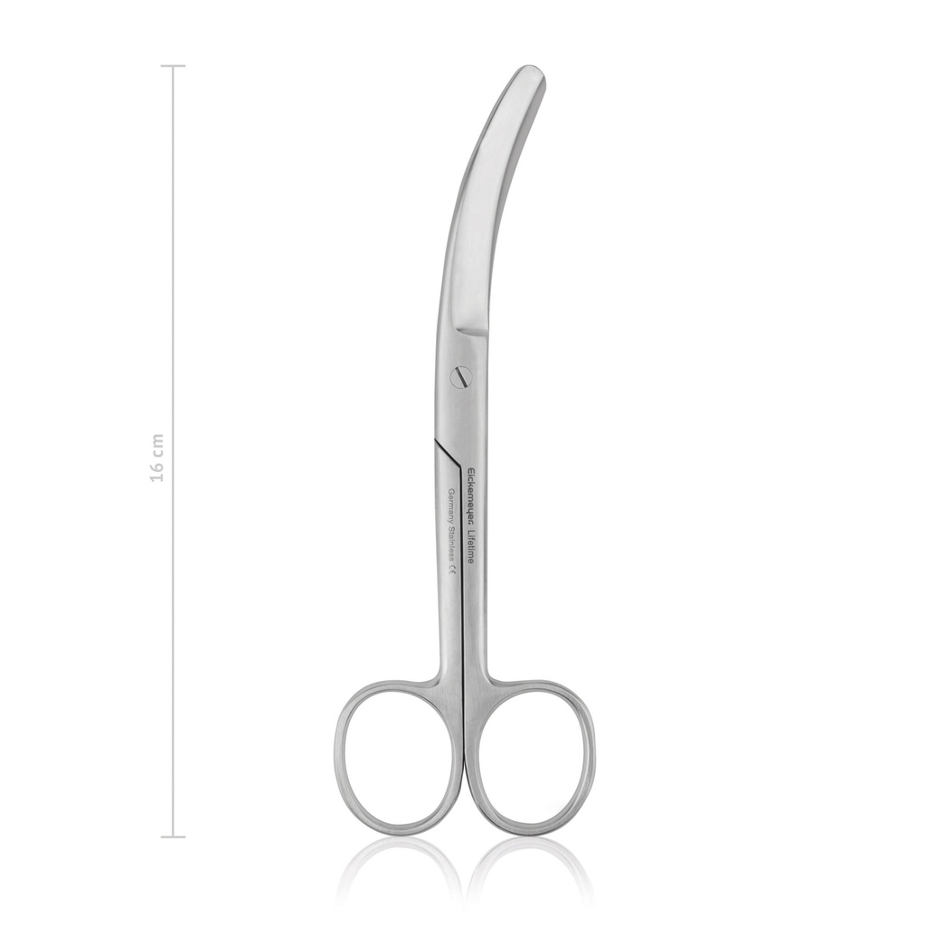 schaar, chir., zijdelings gebogen, 16 cm, st/st 