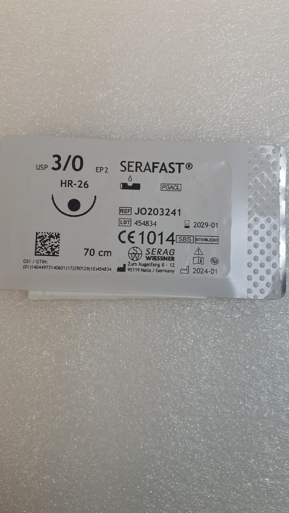 Serafast EP 2, USP 3/0 Ronde naald 