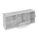 spuitdispenser, 3-delig, kleur: lichtgrijs 60 x 21,4 x 24 cm, met wandbevestiging