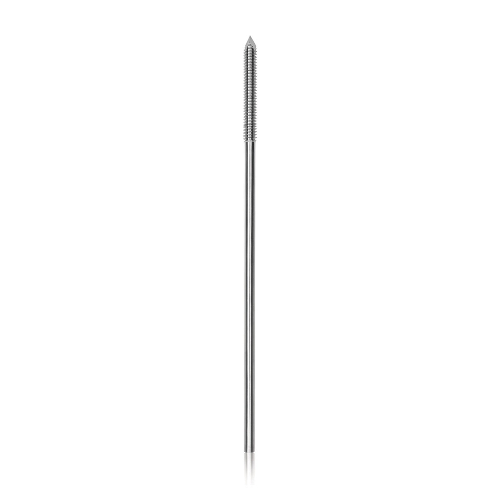 Steinmann-pen, d = 3,5 mm, met opgezet schroefdraad aan einde pen schroef: d = 4,3 mm, lengte 130 cm