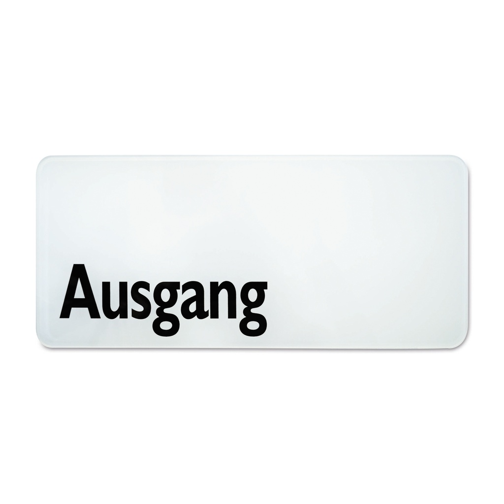 symboolbordje "uitgang", 30 x 13,5 cm, zwart/wit 