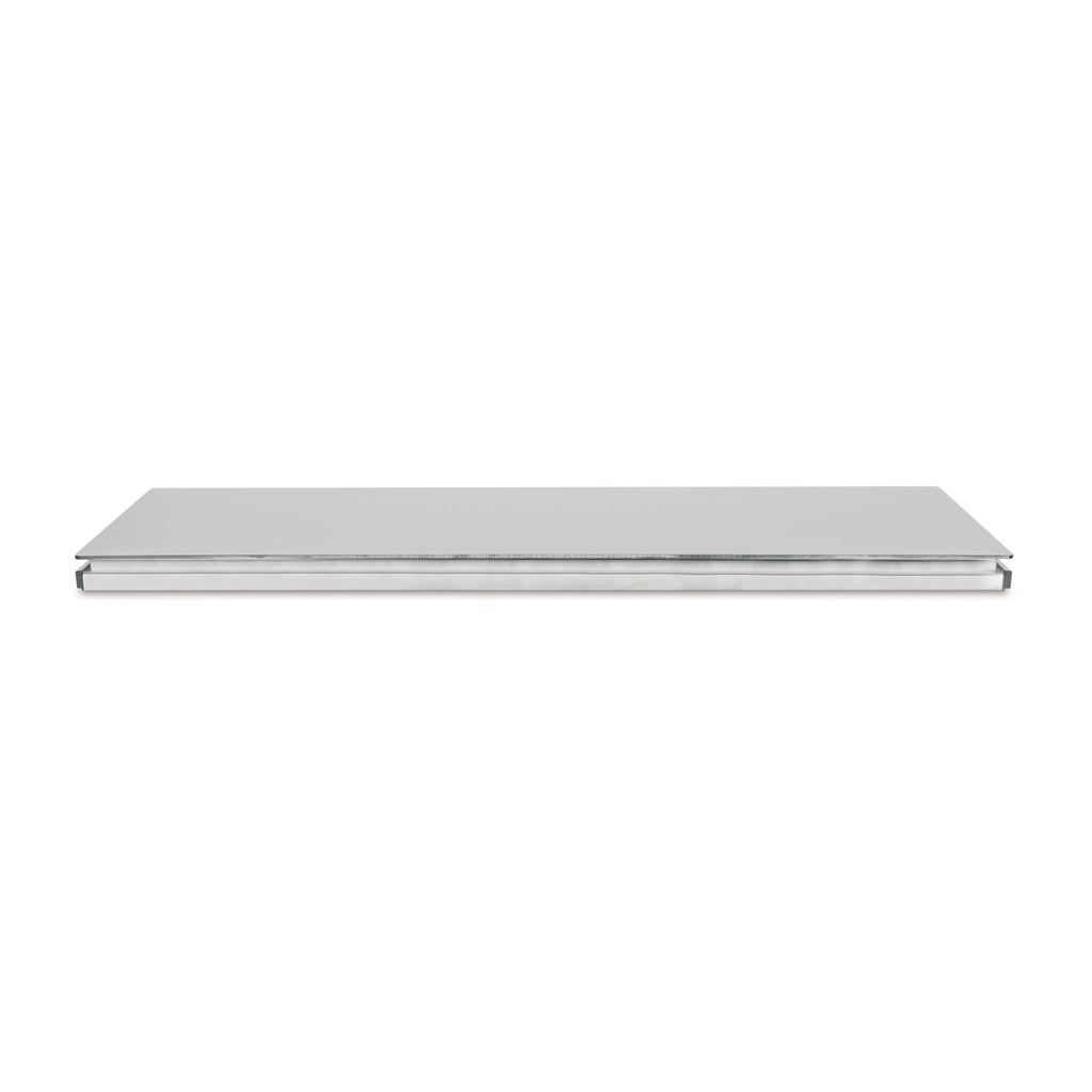 Doorlichtbaar tafelblad 130 cm x 50cm met houder voor rails 