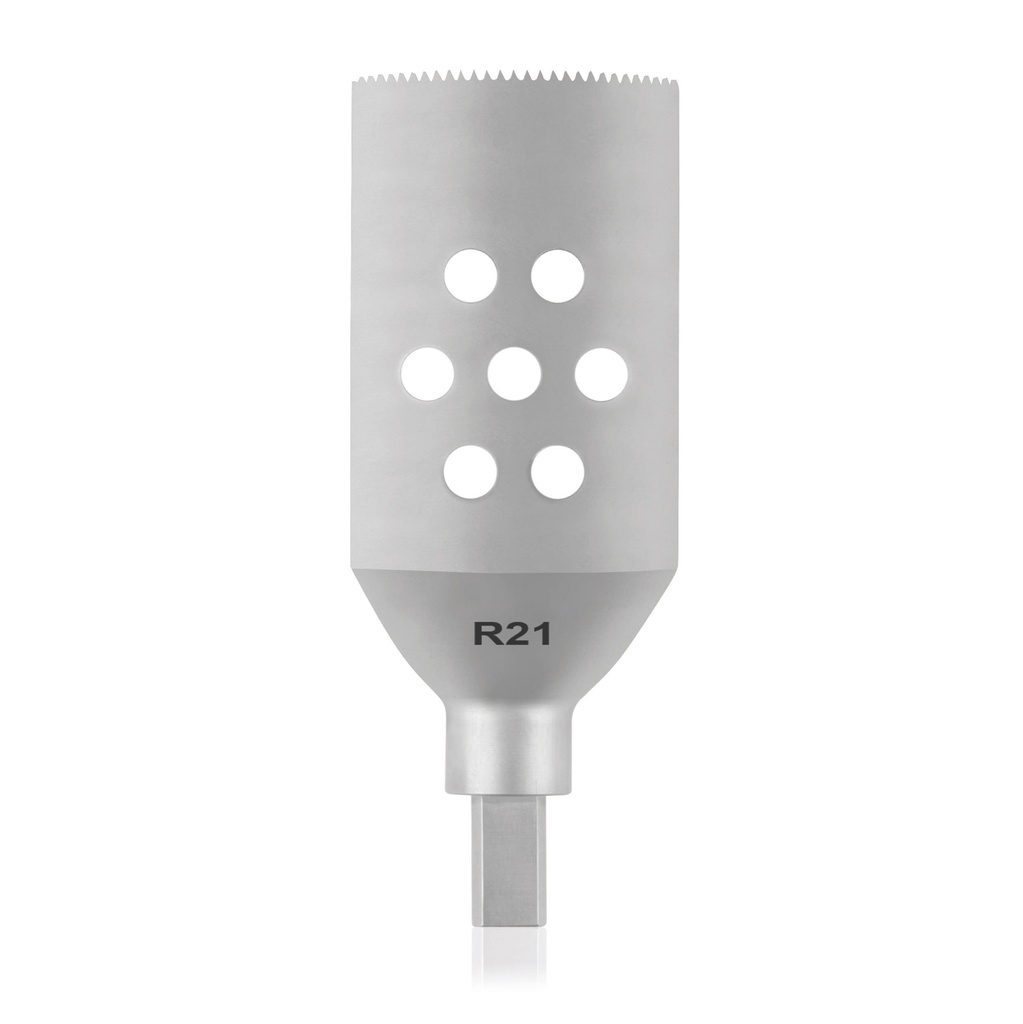 TPLO zaagblad gecannuleerd, R21/45mm, Driehoekige schacht 