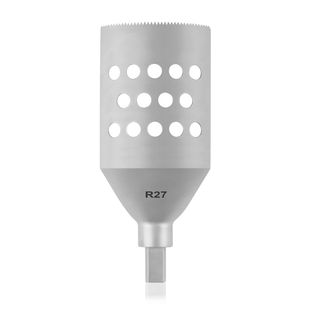 TPLO zaagblad gecannuleerd, R27/50mm, Driehoekige schacht 