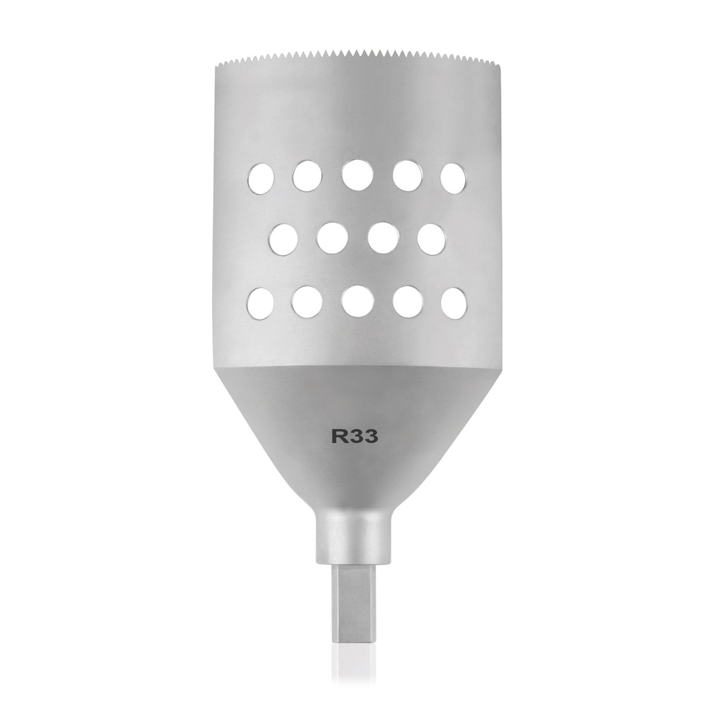 TPLO zaagblad gecannuleerd, R33/50mm, Driehoekige schacht 