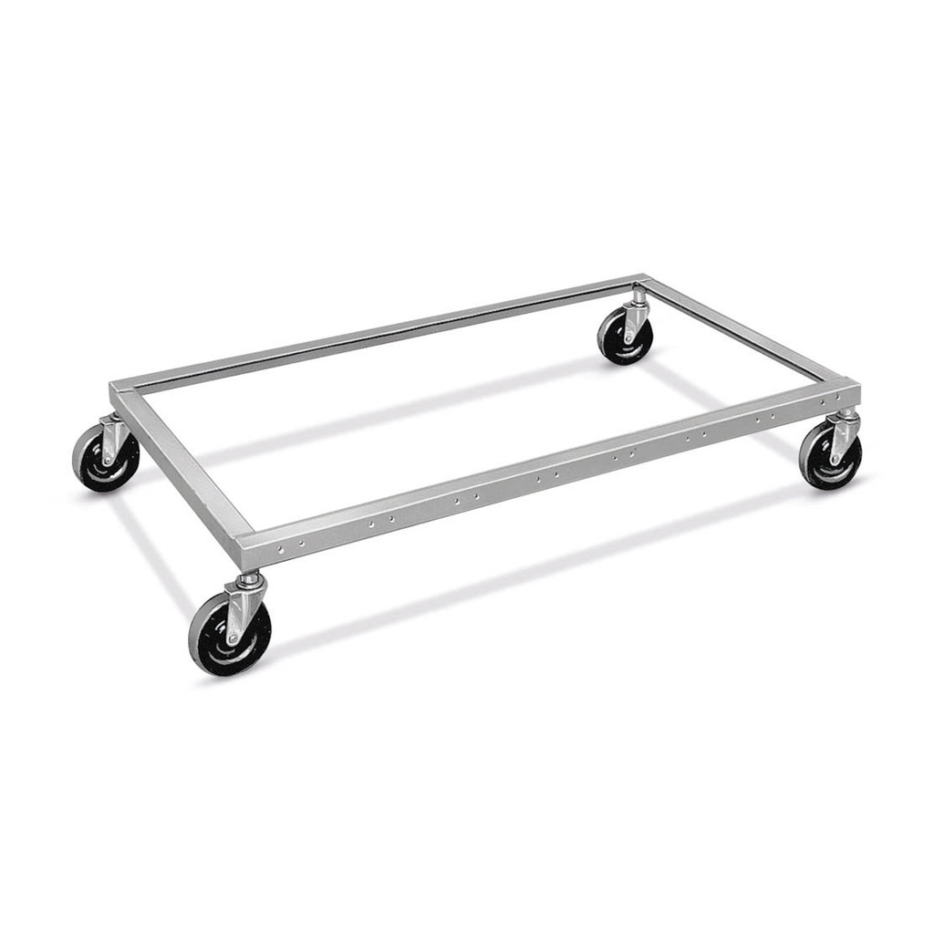 kooi-frame, mobiel met 4 wielen, tot 1219 mm, breedte, roestvrij 