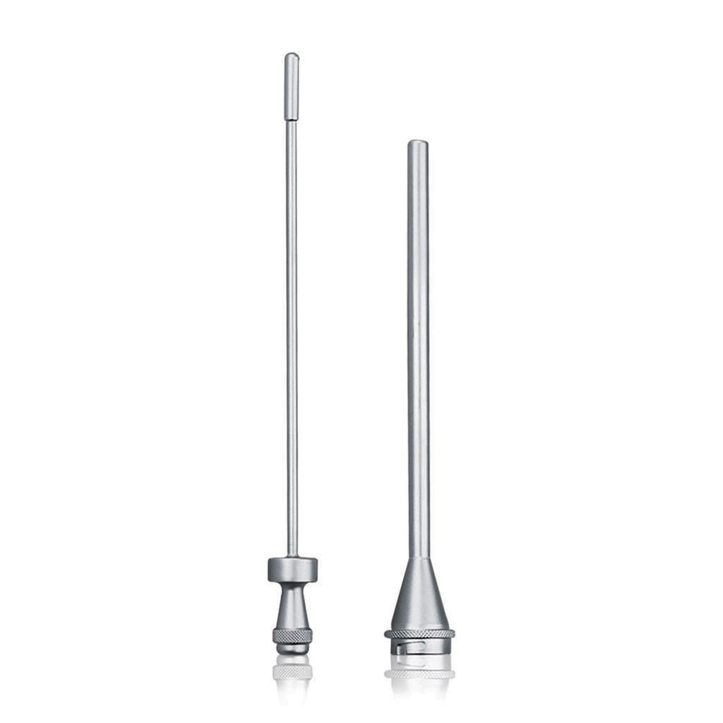 vaginaal speculum voor teefjes, d= 15 mm, lengte 150 mm, met stompe obturator 