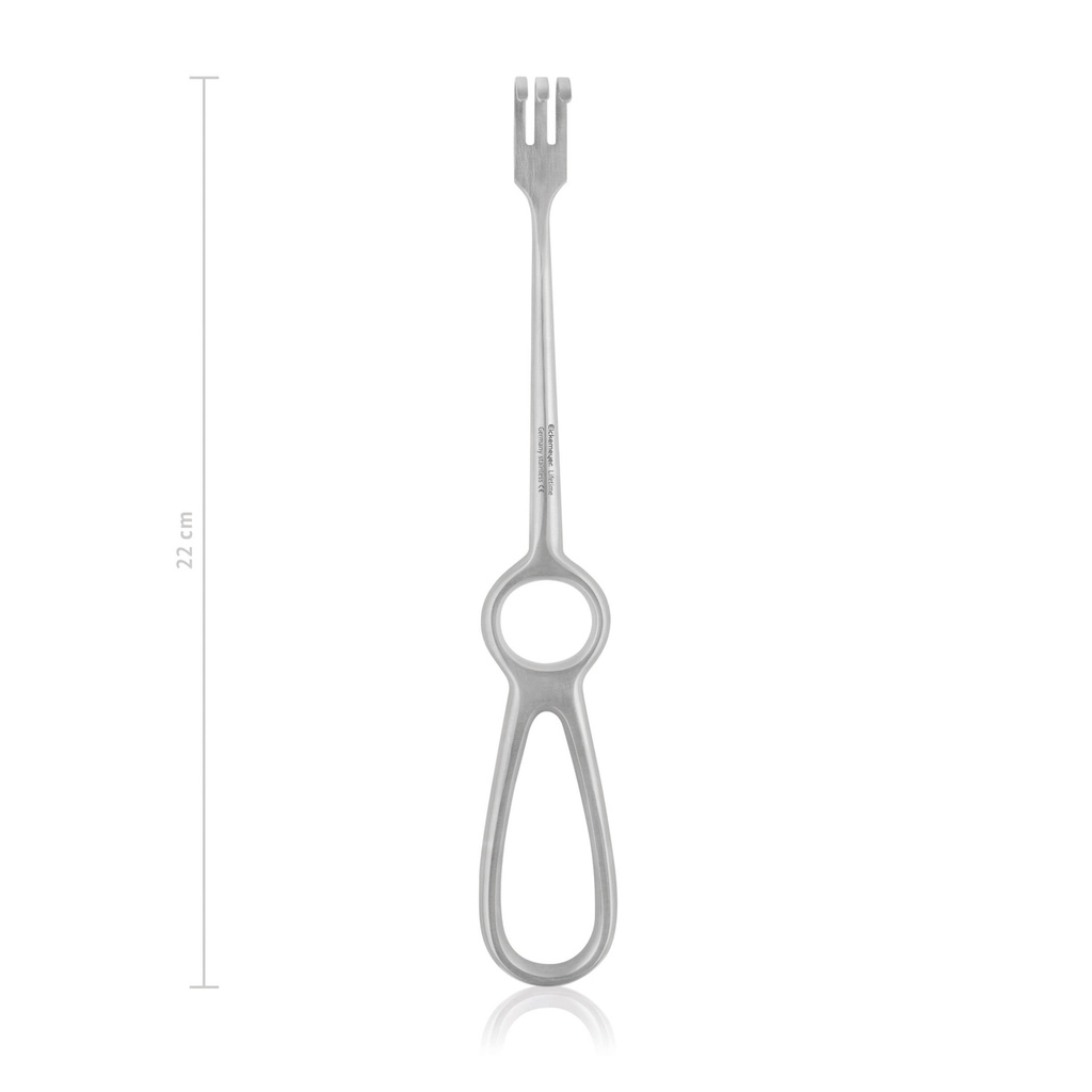 [160503] Wondhaak Volkmann, 22 cm, stomp, 9 x 13 mm