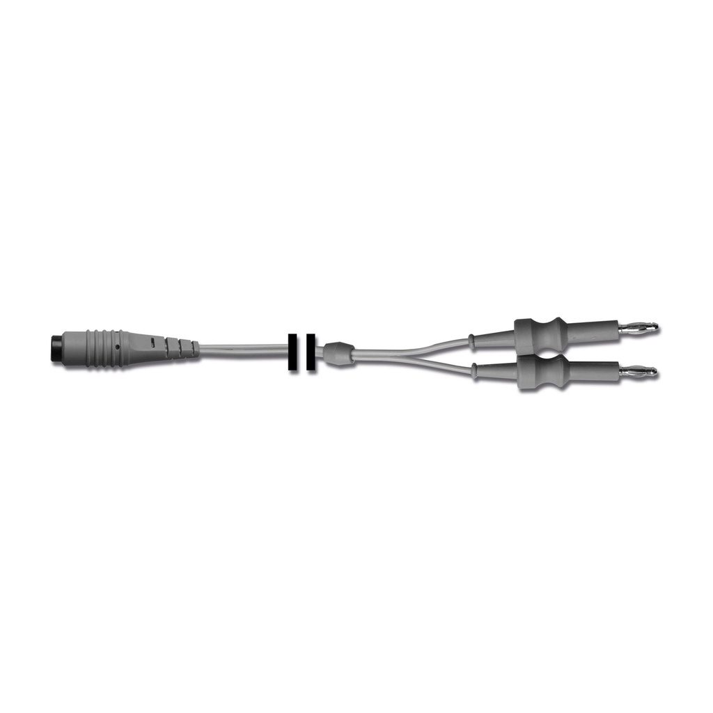 HF-kabel voor bipolaire instrumenten, geschikt voor aansluiting op HF-apparaten van het type Ellman Surgitron en Eickemeyer 140 Vet,