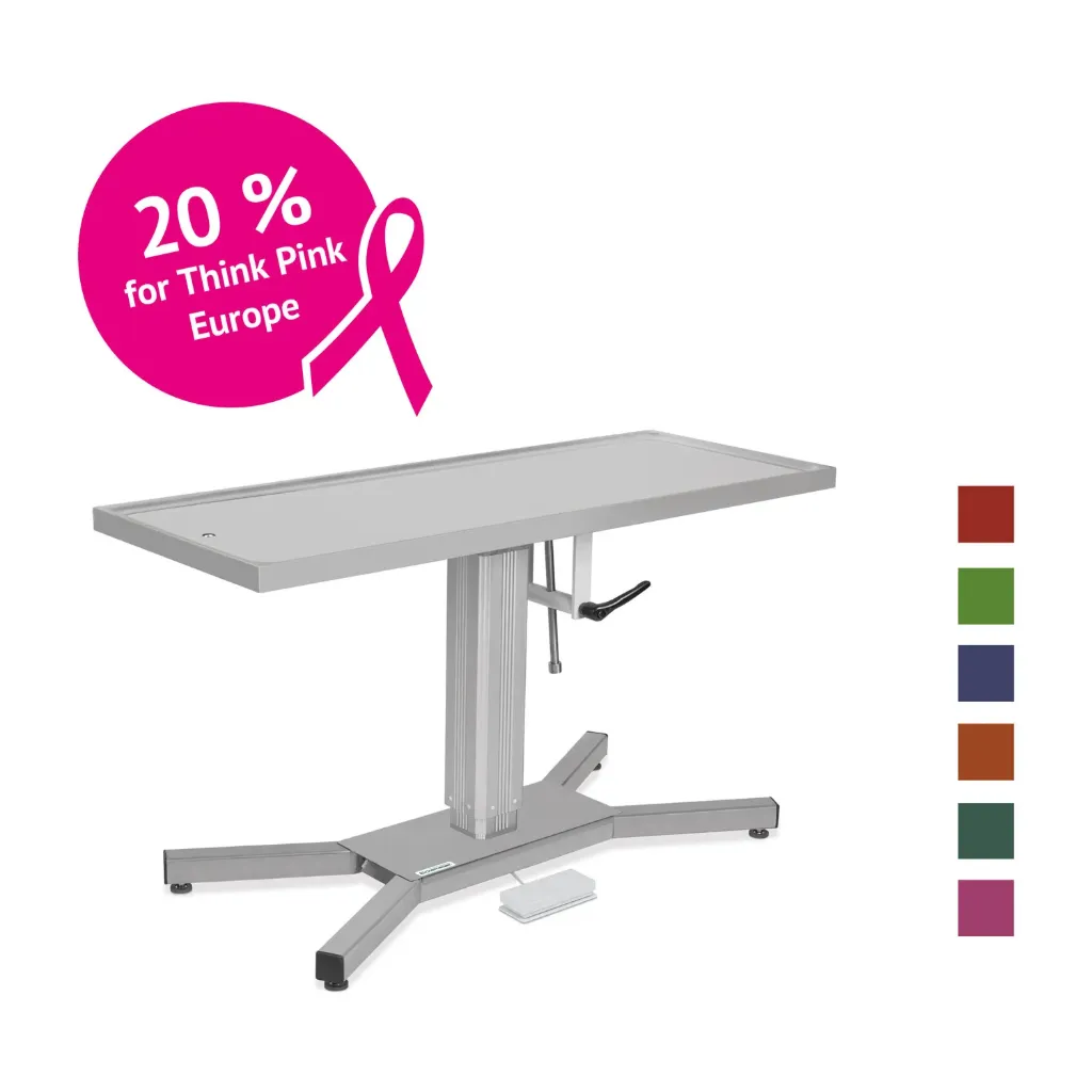 [6020120001] Operatie- en behandeltafel (Roestvrij staal, 50 x 130 cm, Elektrisch)