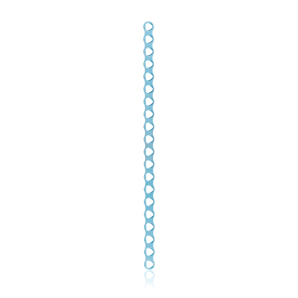 [197412] Plade til EickLoxx Micro sæt. Lige, 1,0 mm med 20 huller:. 79,5x3,5x1,0 mm. Lyseblå