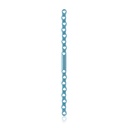 EickLoxx Large botplaat, 16-gats,  S Type, 180 x 10,5 x 3,2 mm, titanium light blue