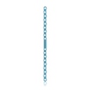 EickLoxx Large botplaat, 18-gats, S Type, 210 x 10,5 x 3,2 mm, Titanium light blue