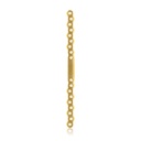 EickLoxx S-Typ botplaat 18-gats, 210 x 12 x 4,5 mm, Titanium, goud