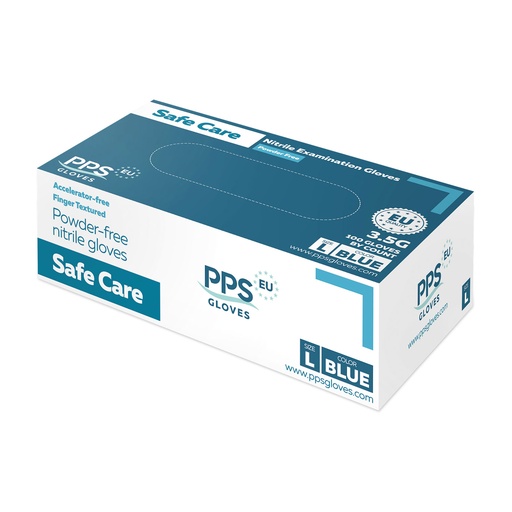 [050316] Onderzoekshandschoenen, nitril, poedervrij, maat L, blauw, pak van 100