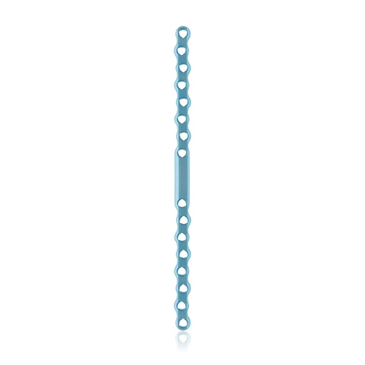 [187778] EickLoxx Large botplaat, 16-gats,  S Type, 180 x 10,5 x 3,2 mm, titanium light blue