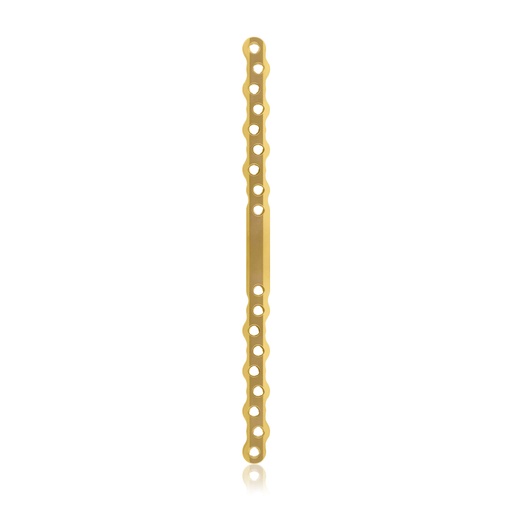 [187759] EickLoxx S-Typ botplaat 18-gats, 210 x 12 x 4,5 mm, Titan gold