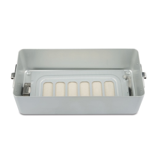 [500620] Bodemdeel voor container, geperforeerd, 300 x 140 x 90 mm, zilver