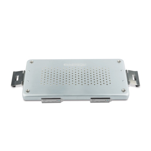 [500710] Deksel voor container, grijs, geperforeerd, met textielfilter en houder voor etiketten