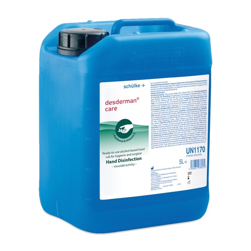 [307235] Schülke desderman care, jerrycan 5 l, handdesinfectiemiddel op basis van ethanol met voedende panthenol
