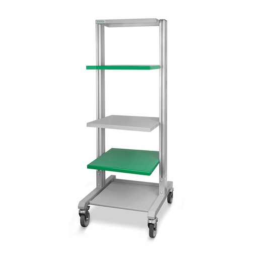 [306155] Endoscopietrolley "Eickemeyer" 5 etages, 3 verstelbaar 4 zwenkwielen, geremd