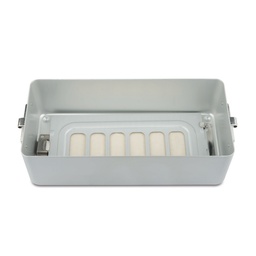 [500610] Bodemdeel voor container geperforeerd, 300 x 140 x 100 mm zilver