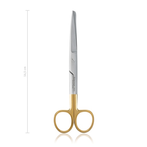 [113316] Schaar chirurgie gebogen TC, 16,5 cm, sp/st