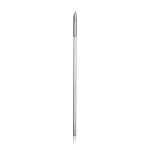 [180497] Steinmann-pen, d = 3,2 mm, met opgezet schroefdraad aan einde pen schroef: d = 4,0 mm, lengte 11,6 cm